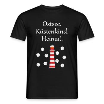 Ostsee Küstenkind Heimat Geschenkidee - Männer T-Shirt - Schwarz - Vorne - AI Model Male 178 light (178cm)