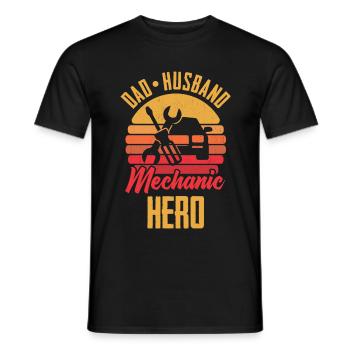 Car Mechanic Car Screwdriver Mechatronics Technician - Men's T-Shirt - black - Front - AI Model Male 178 light (178cm)