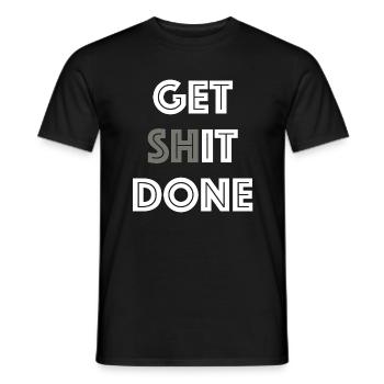 Faites-le | dictons drôles, succès - T-shirt homme - noir - Devant - AI Model Male 178 light (178cm)