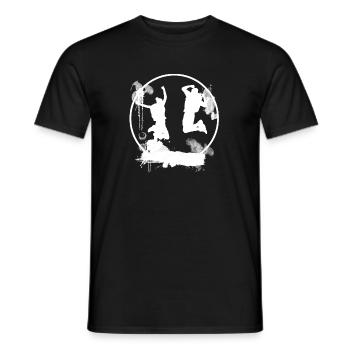 Sauter de joie - Joie de vivre blanc - T-shirt homme - noir - Devant - AI Model Male 178 light (178cm)