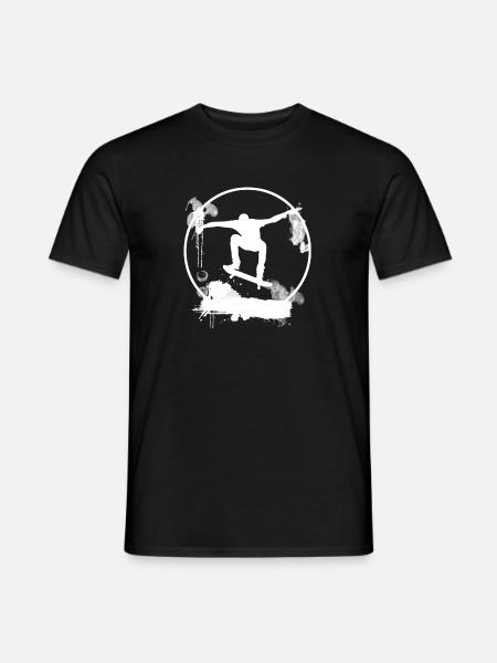 Skateboard Love Love White - Men's T-Shirt - black