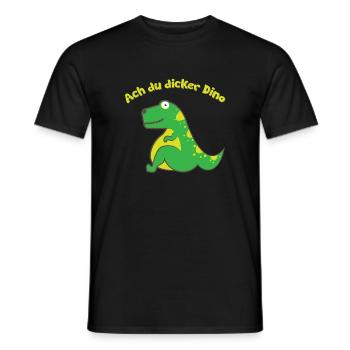 Ach du dicker Dino - Männer T-Shirt - Schwarz - Vorne - AI Model Male 178 light (178cm)