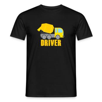 Conducteur de camion malaxeur - T-shirt homme - noir - Devant - AI Model Male 178 light (178cm)