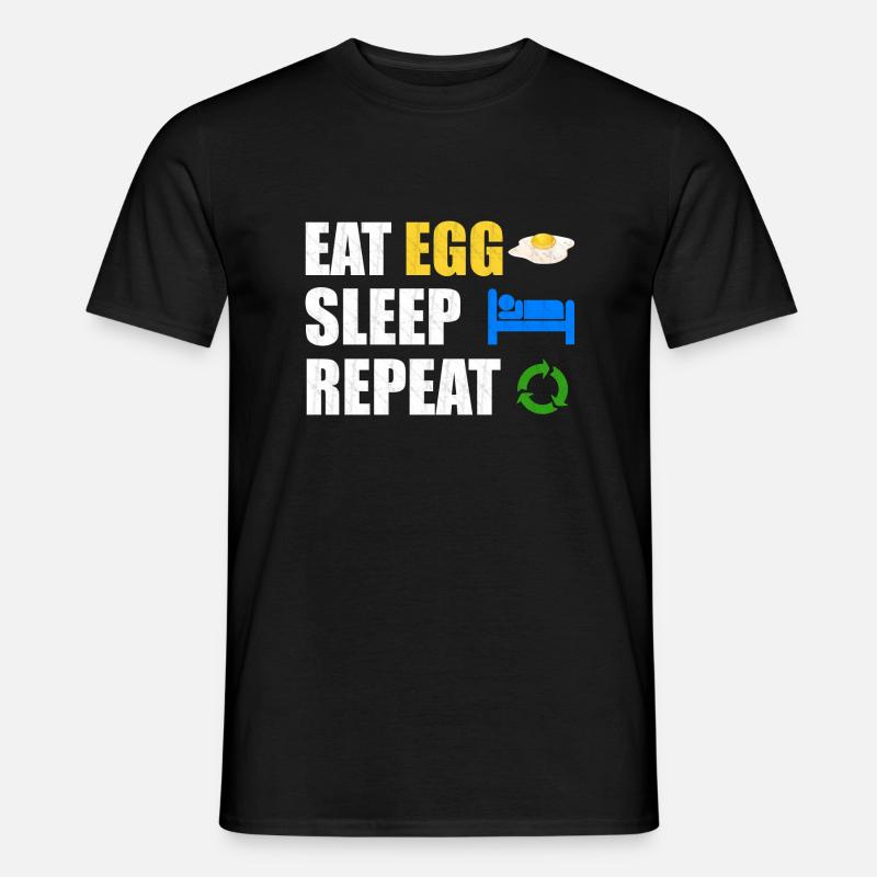 Ei - Männer T-Shirt - Schwarz