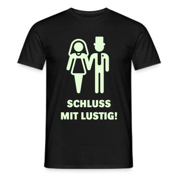 Schluss Mit Lustig! (Hochzeit, Heirat, Brautpaar) - Männer T-Shirt - Schwarz - Vorne - AI Model Male 178 light (178cm)