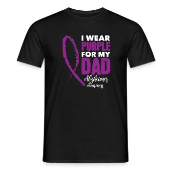 Alzheimer Purple - Männer T-Shirt - Schwarz - Vorne - AI Model Male 178 light (178cm)