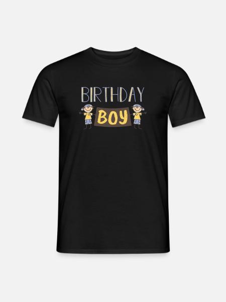 Conception de garçon anniversaire - T-shirt homme - noir