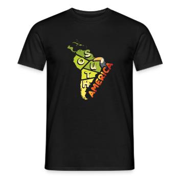 Amérique du Sud - T-shirt homme - noir - Devant - AI Model Male 178 light (178cm)