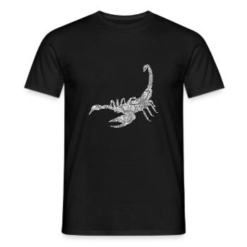 Skorpion - Männer T-Shirt - Schwarz - Vorne - AI Model Male 178 light (178cm)