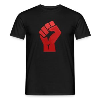 Faust rot - Männer T-Shirt - Schwarz - Vorne - AI Model Male 178 light (178cm)