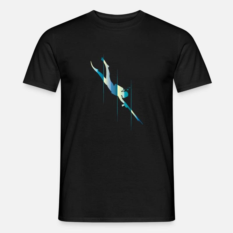 Speerfischen - Männer T-Shirt - Schwarz