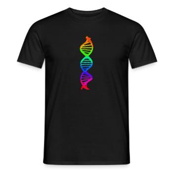 DNA - Men's T-Shirt - black - Front - AI Model Male 178 light (178cm)