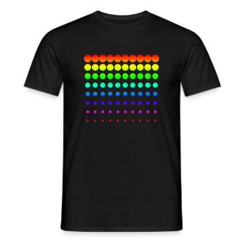 Colorful dots - Men's T-Shirt - black - Front - AI Model Male 178 light (178cm)