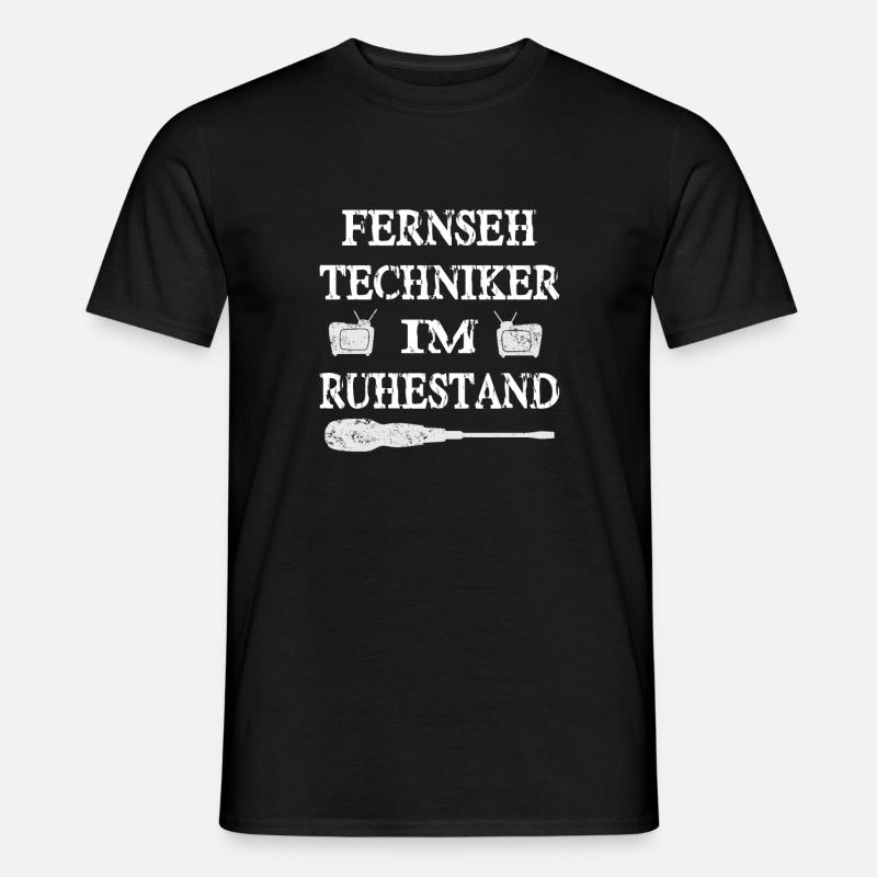 Fernsehtechniker - Männer T-Shirt - Schwarz