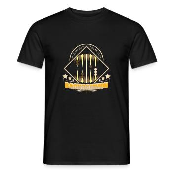 Backgammen Design - T-shirt homme - noir - Devant - AI Model Male 178 light (178cm)