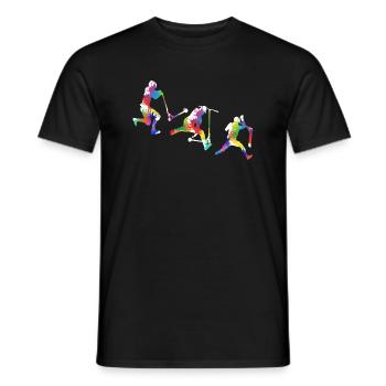 Cascade de scooter - T-shirt homme - noir - Devant - AI Model Male 178 light (178cm)