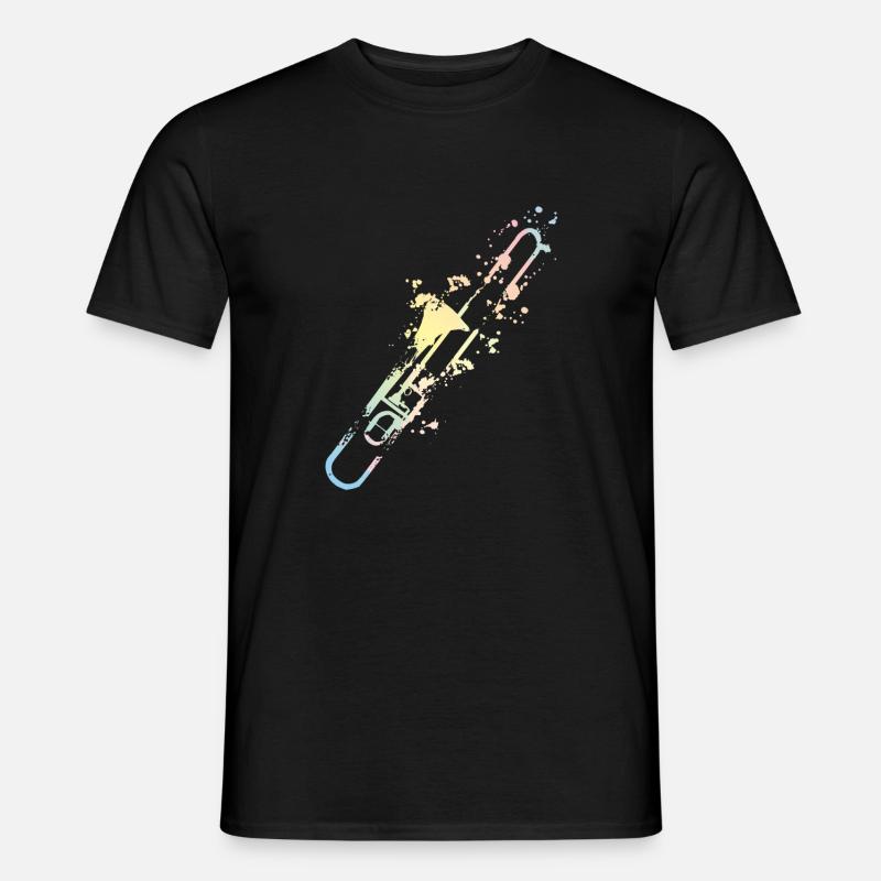 Splash Posaune - Männer T-Shirt - Schwarz