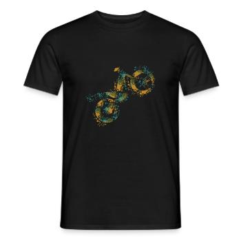 Moto de Trial - T-shirt homme - noir - Devant - AI Model Male 178 light (178cm)