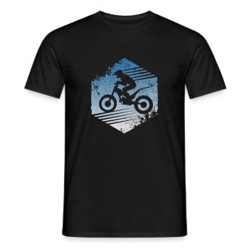 Trial bike - Men's T-Shirt - black - Front - AI Model Male 178 light (178cm)