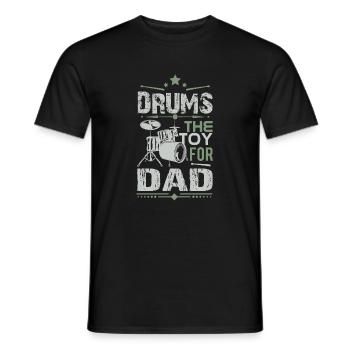 Schlagzeug papa - Männer T-Shirt - Schwarz - Vorne - AI Model Male 178 light (178cm)