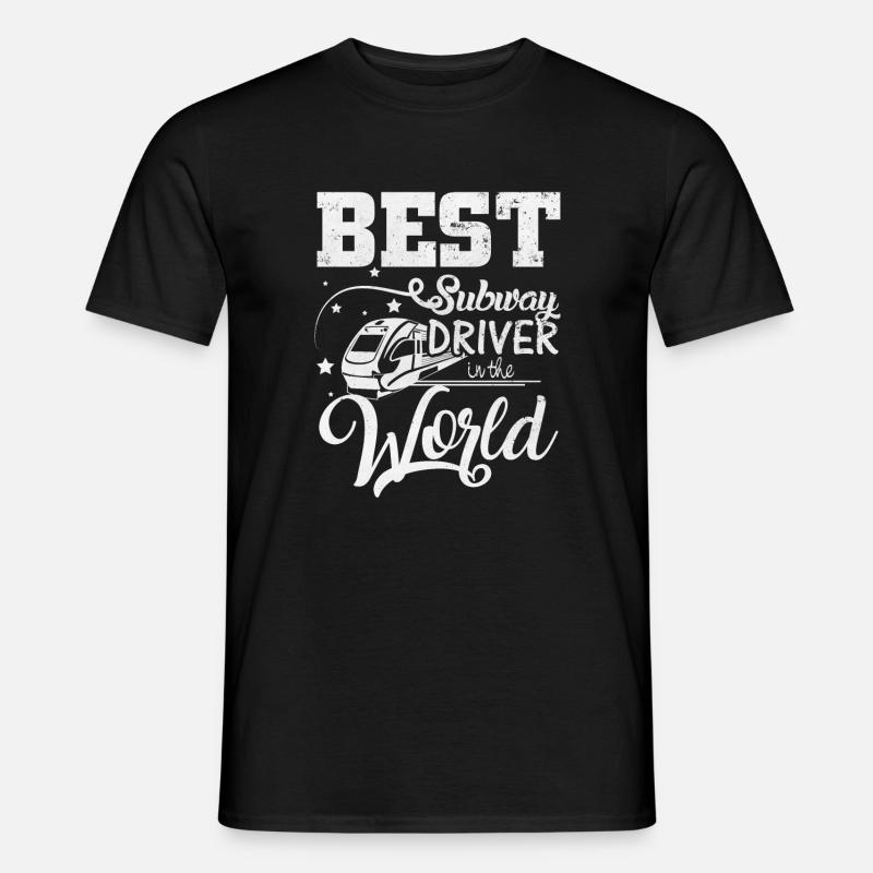 U-Bahnfahrer - Männer T-Shirt - Schwarz