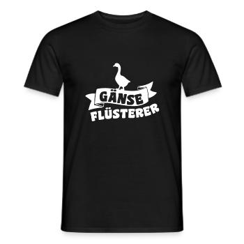 Gänse Flüsterer - Männer T-Shirt - Schwarz - Vorne - AI Model Male 178 light (178cm)