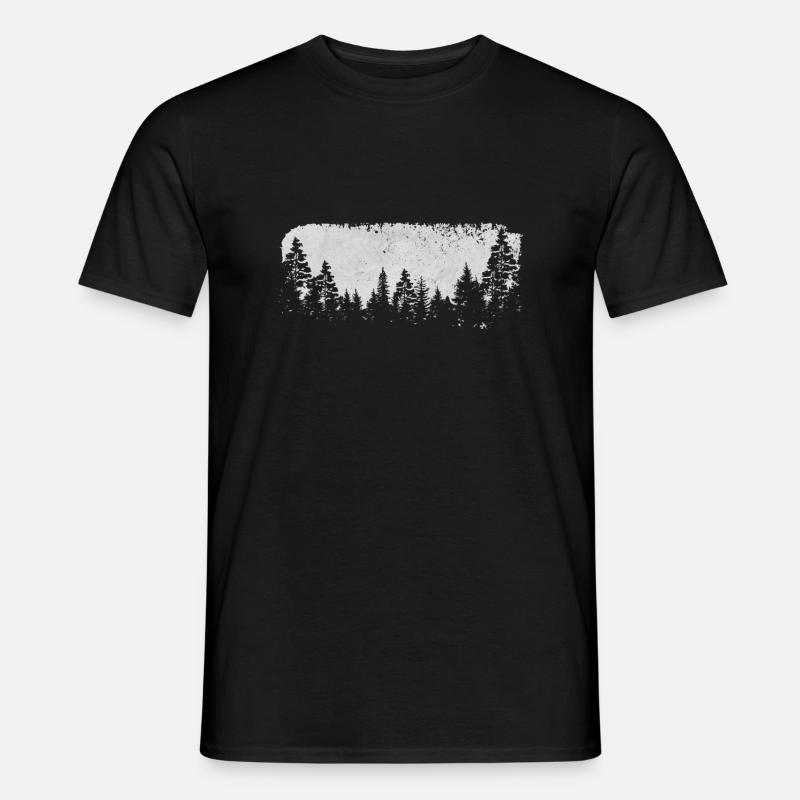 wald-landschaft - Männer T-Shirt - Schwarz