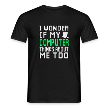 Computer - Männer T-Shirt - Schwarz - Vorne - AI Model Male 178 light (178cm)