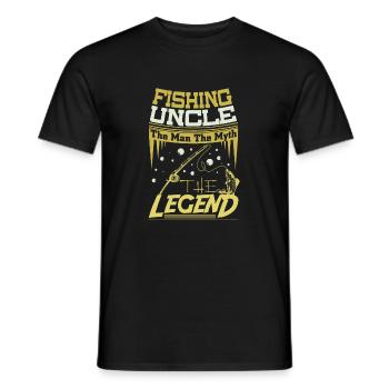 Fischer Onkel - Männer T-Shirt - Schwarz - Vorne - AI Model Male 178 light (178cm)