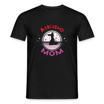 Aikido Mama - Men's T-Shirt - black - Front - AI Model Male 178 light (178cm)
