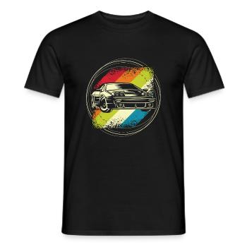 Rallye auto retro - T-shirt homme - noir - Devant - AI Model Male 178 light (178cm)