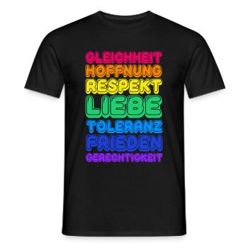 Liebe LGBT Pride Christopher Street Geschenkidee - Männer T-Shirt - Schwarz - Vorne - AI Model Male 178 light (178cm)