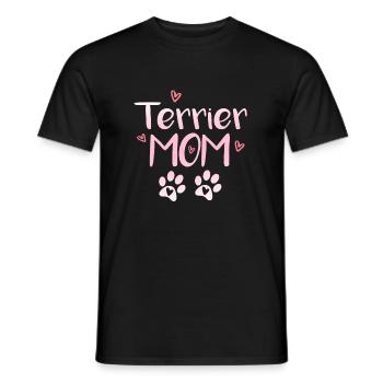 Terrier Mom - Men's T-Shirt - black - Front - AI Model Male 178 light (178cm)
