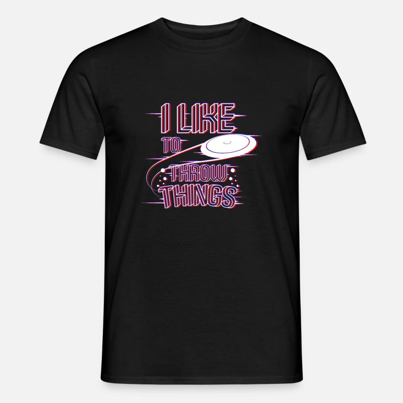 Frisbee throw things - Men’s T-shirt - black