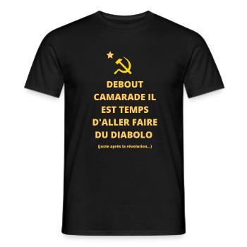 Cadeau humour diabolo cirque passion drôle - T-shirt homme - noir - Devant - AI Model Male 178 light (178cm)