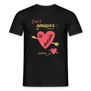 Cadeau humour diabolo cirque passion drôle - T-shirt homme - noir - Devant - AI Model Male 178 light (178cm)