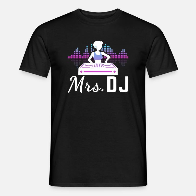 Mrs. DJ - Männer T-Shirt - Schwarz