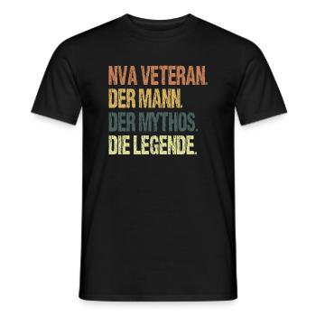 Stolzer NVA Veteran der DDR Armee - Männer T-Shirt - Schwarz - Vorne - AI Model Male 178 light (178cm)