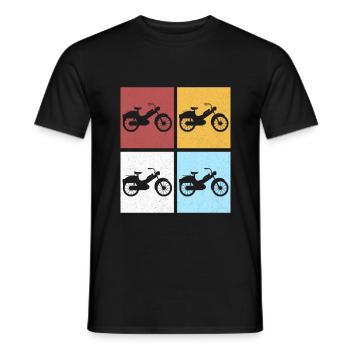 Mofa Moped Mofafahrer Mopedfahrer Mopeds Mokick - Männer T-Shirt - Schwarz - Vorne - AI Model Male 178 light (178cm)