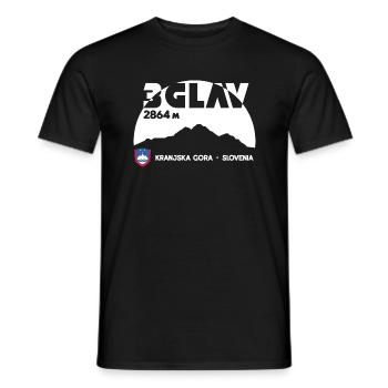 Triglav Mountain Slovenia Slovenia Kranjska Gora - Men's T-Shirt - black - Front - AI Model Male 178 light (178cm)