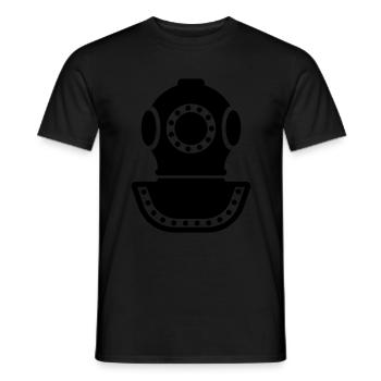 Diver Helmet Diving symbol - Men's T-Shirt - black - Front - AI Model Male 178 light (178cm)