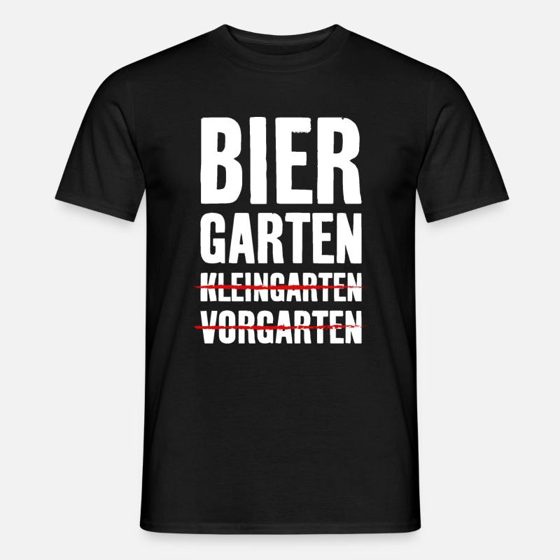 BIERGARTEN KLEINGARTEN GARTEN BIER - Männer T-Shirt - Schwarz