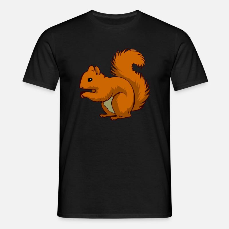 Ecki das Eichhörnchen - Männer T-Shirt - Schwarz