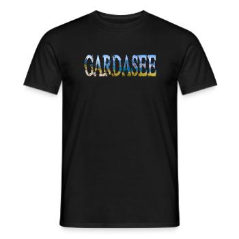 Lake Garda Italy - Men's T-Shirt - black - Front - AI Model Male 178 light (178cm)