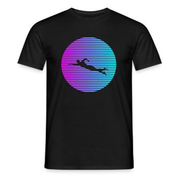 swimmer - Men's T-Shirt - black - Front - AI Model Male 178 light (178cm)