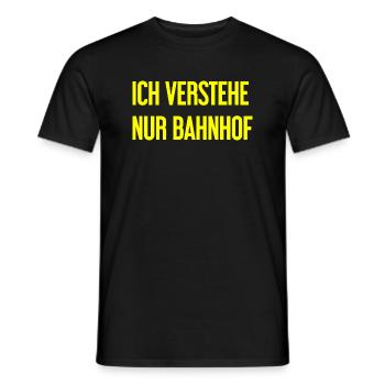Je ne comprends que la gare - T-shirt homme - noir - Devant - AI Model Male 178 light (178cm)