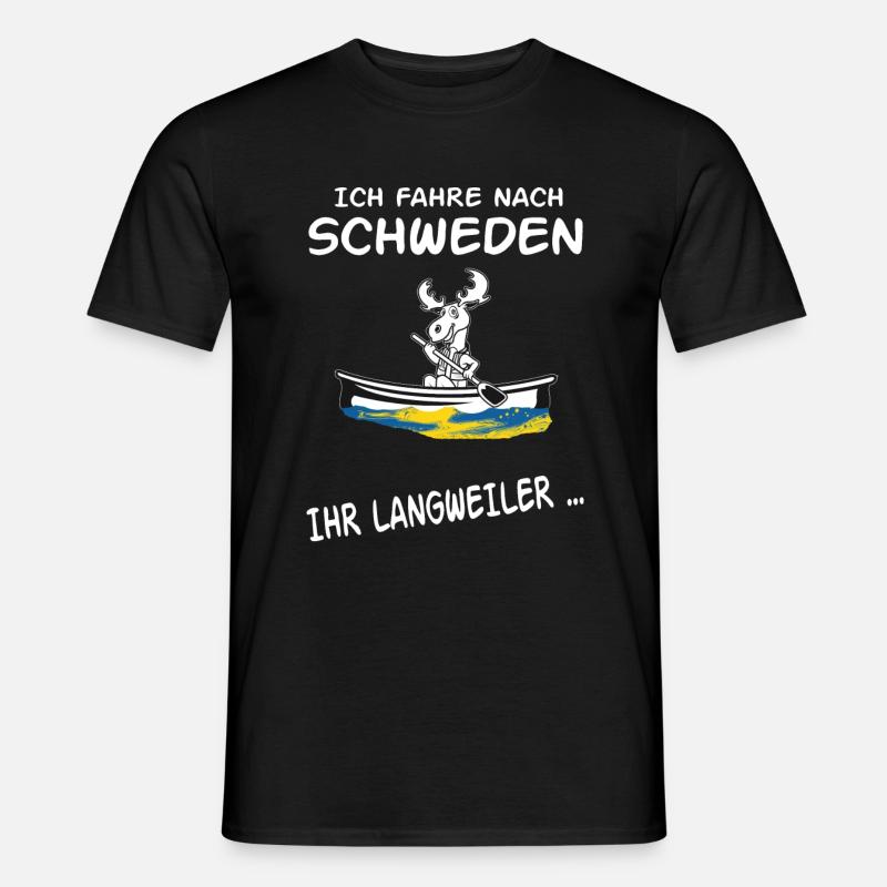 Langweiler Schweden - Männer T-Shirt - Schwarz