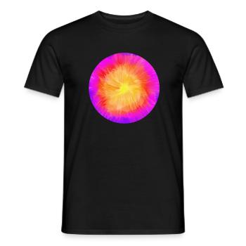 Batik tie-dye hippies - Men's T-Shirt - black - Front - AI Model Male 178 light (178cm)