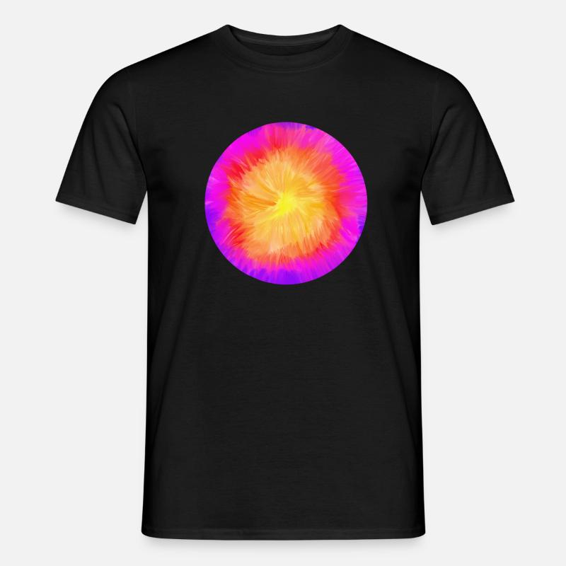 Batik Tie-Dye Hippies - Männer T-Shirt - Schwarz