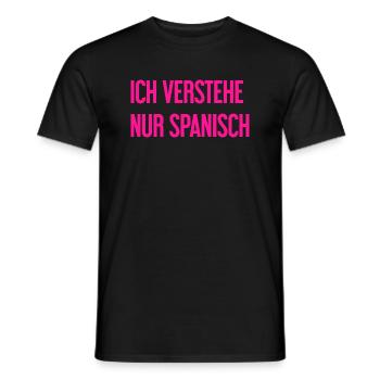 I only understand Spanish - Men's T-Shirt - black - Front - AI Model Male 178 light (178cm)
